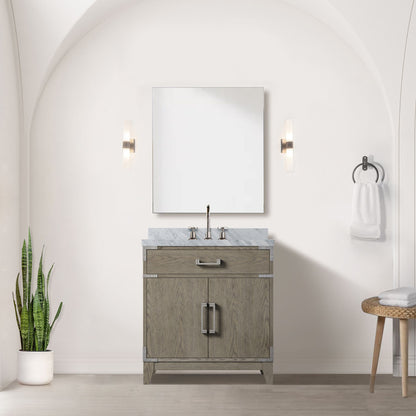 Lexora Laurel 30 in. Grey Oak Single Sink Bath Vanity