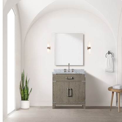 Lexora Laurel 30 in. Grey Oak Single Sink Bath Vanity