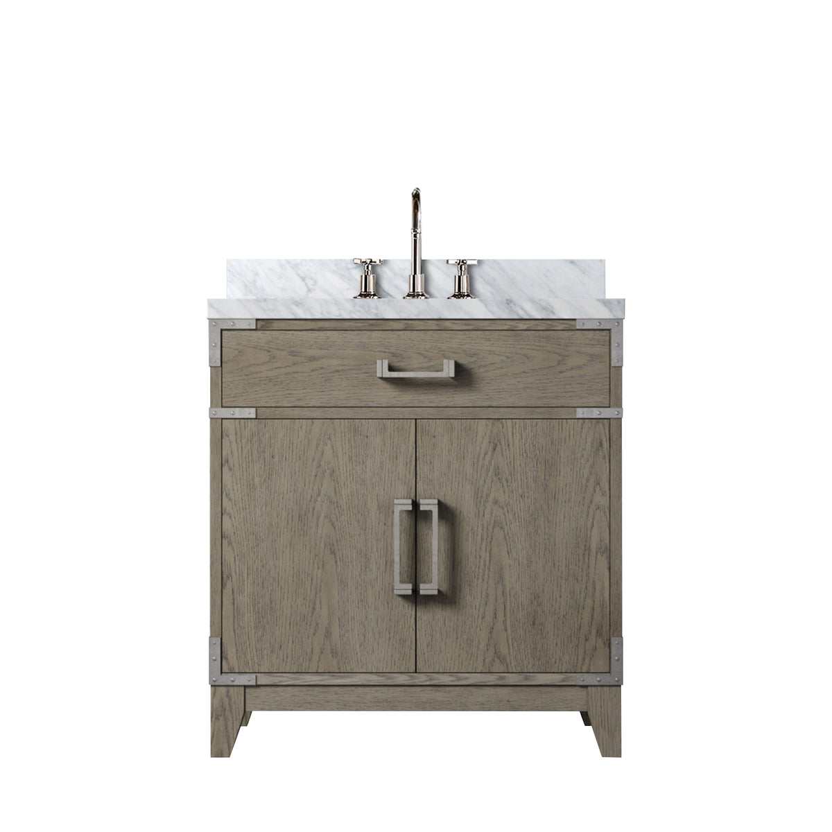 Lexora Laurel 30 in. Grey Oak Single Sink Bath Vanity