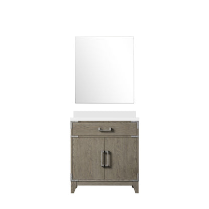 Lexora Laurel 30 in. Grey Oak Single Sink Bath Vanity