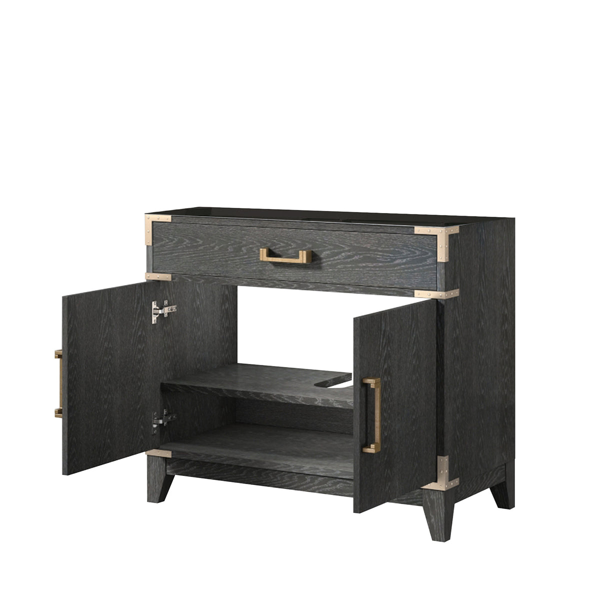 Lexora Laurel 36 in. Black Oak Single Sink Bath Vanity