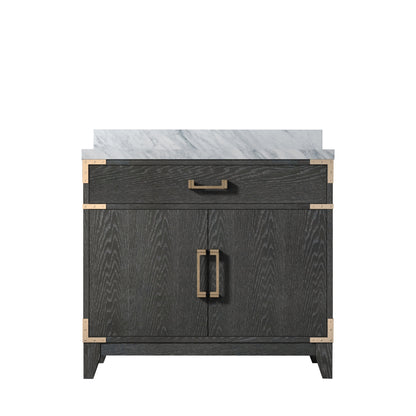 Lexora Laurel 36 in. Black Oak Single Sink Bath Vanity