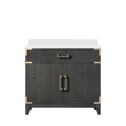 Lexora Laurel 36 in. Black Oak Single Sink Bath Vanity
