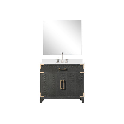 Lexora Laurel 36 in. Black Oak Single Sink Bath Vanity