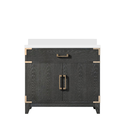 Lexora Laurel 36 in. Black Oak Single Sink Bath Vanity