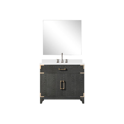 Lexora Laurel 36 in. Black Oak Single Sink Bath Vanity