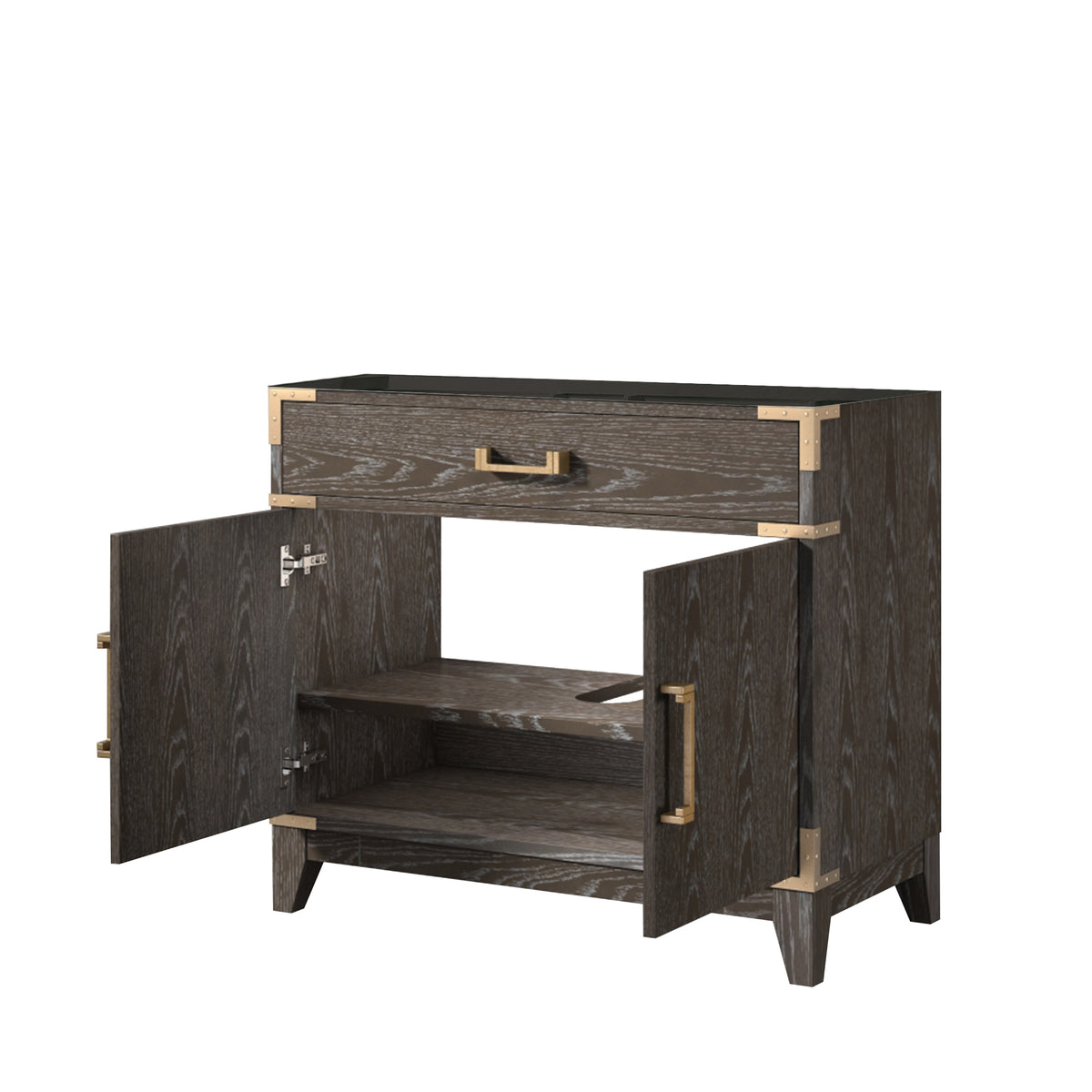 Lexora Laurel 36 in. Brown Oak Single Sink Bath Vanity
