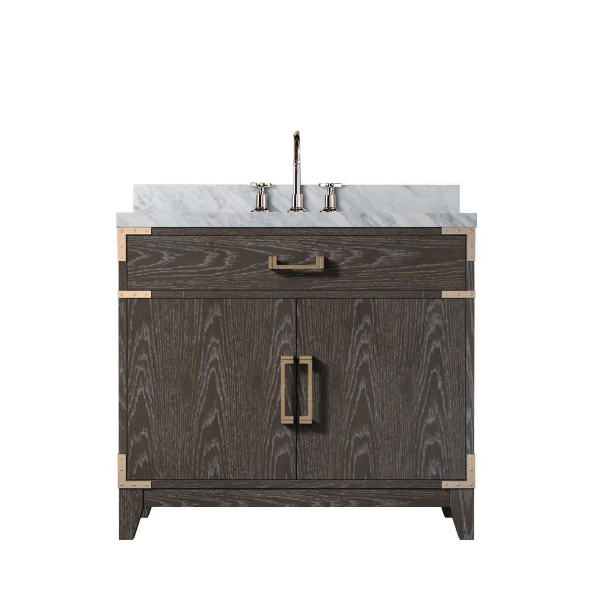 Lexora Laurel 36 in. Brown Oak Single Sink Bath Vanity