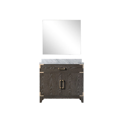 Lexora Laurel 36 in. Brown Oak Single Sink Bath Vanity