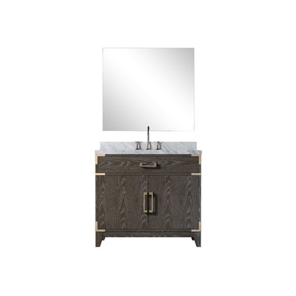 Lexora Laurel 36 in. Brown Oak Single Sink Bath Vanity
