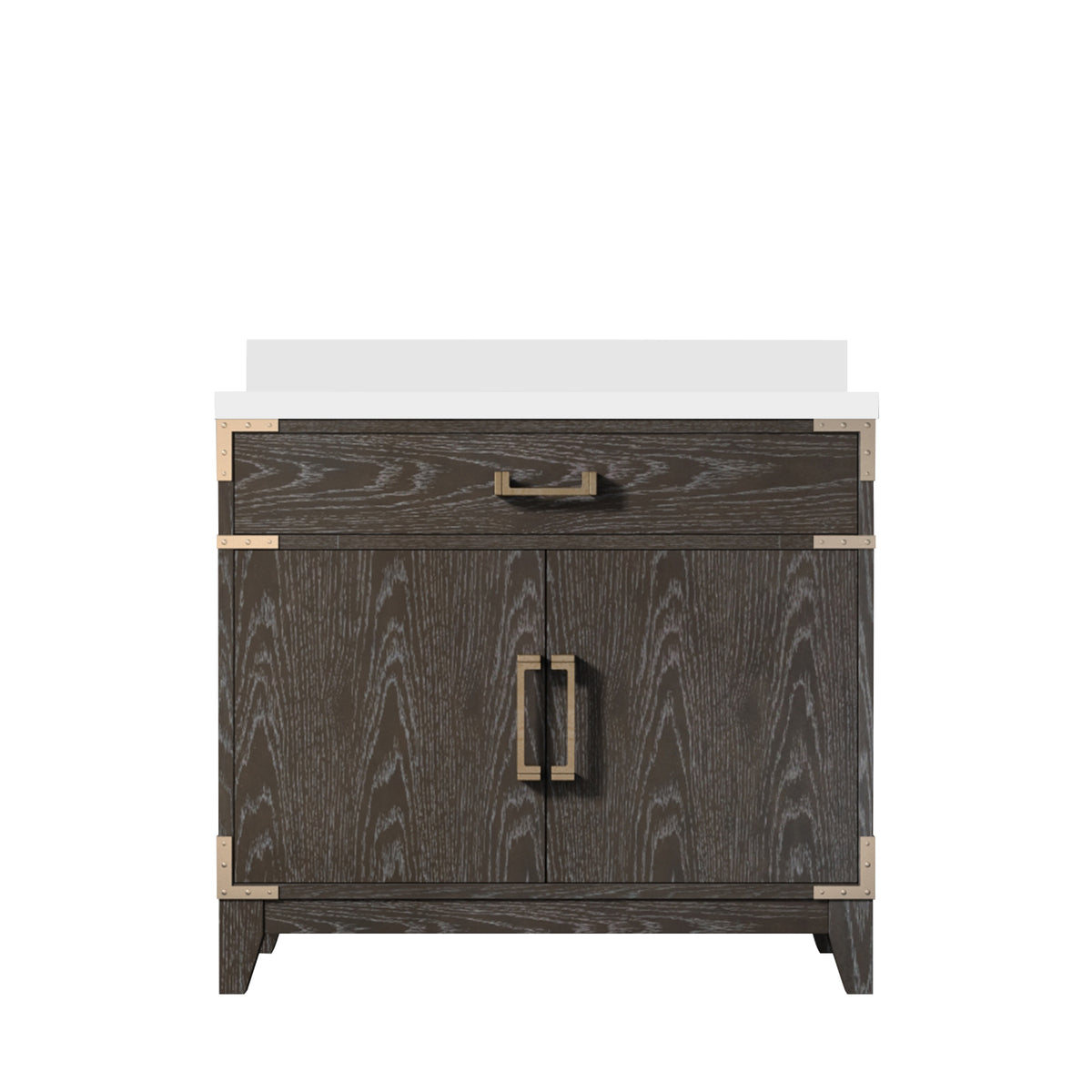 Lexora Laurel 36 in. Brown Oak Single Sink Bath Vanity
