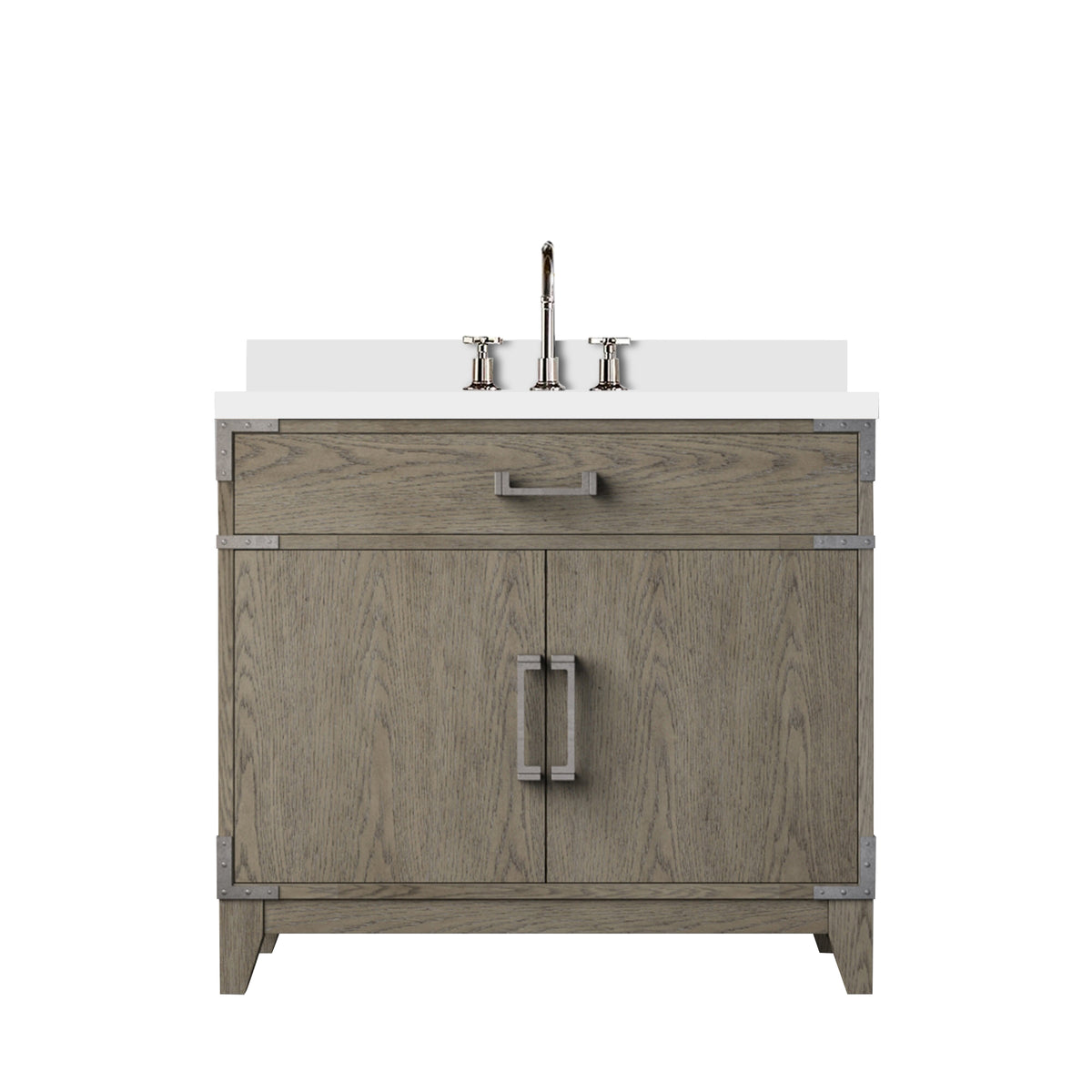 Lexora Laurel 36 in. Grey Oak Single Sink Bath Vanity