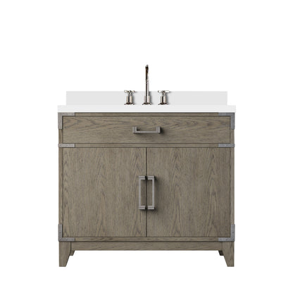 Lexora Laurel 36 in. Grey Oak Single Sink Bath Vanity