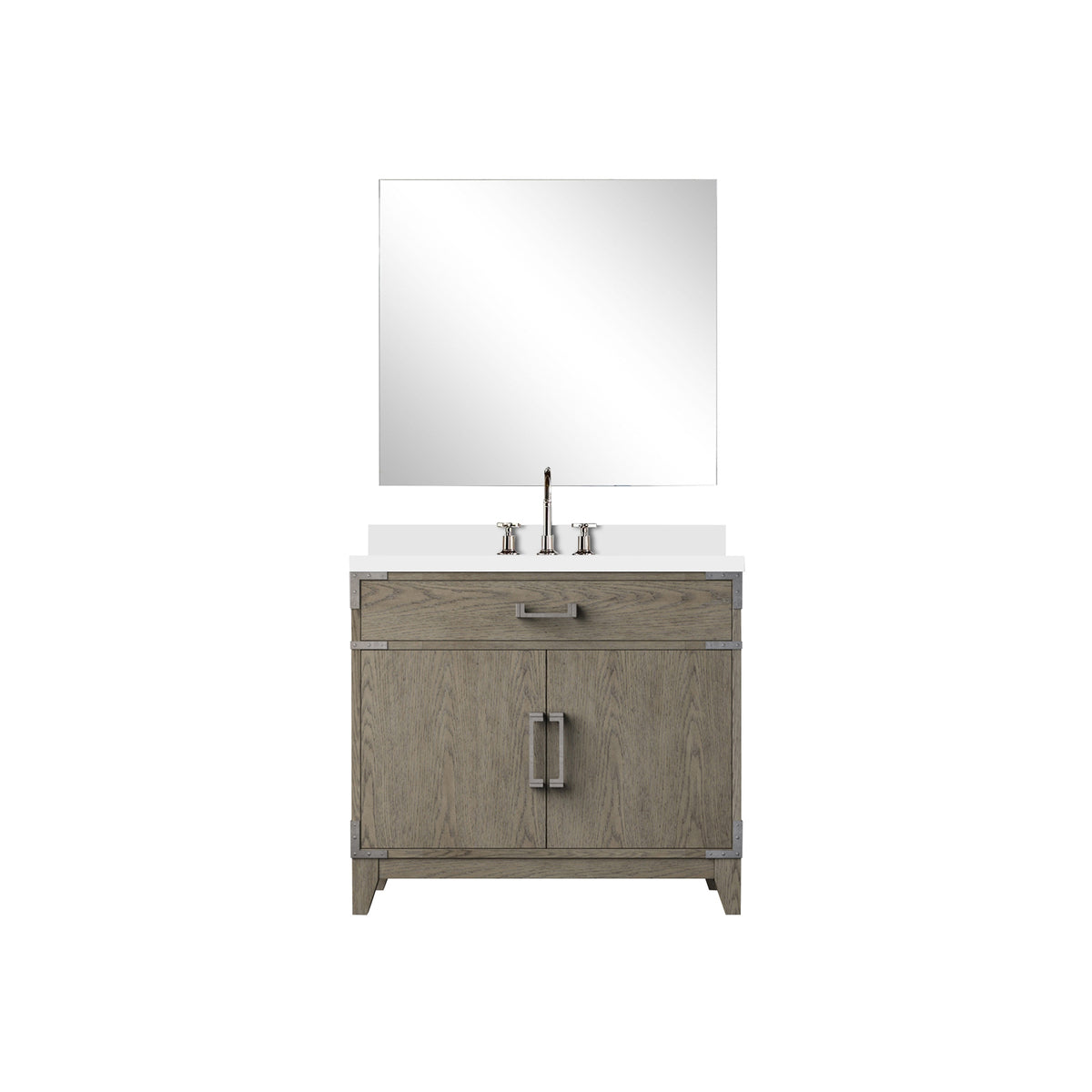 Lexora Laurel 36 in. Grey Oak Single Sink Bath Vanity