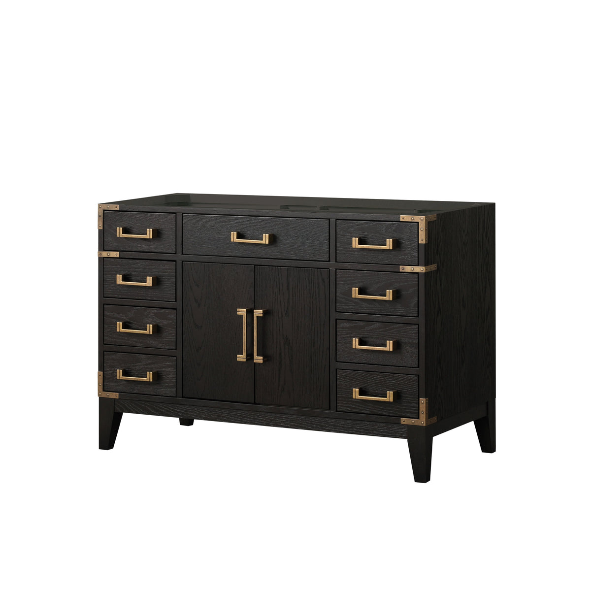 Lexora Laurel 48 in. Black Oak Single Sink Bath Vanity