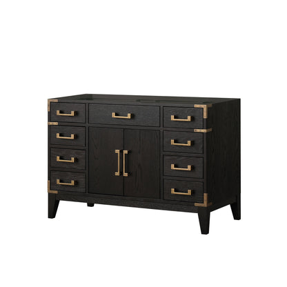 Lexora Laurel 48 in. Black Oak Single Sink Bath Vanity