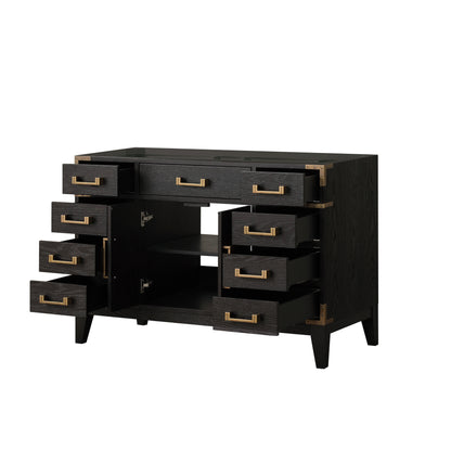 Lexora Laurel 48 in. Black Oak Single Sink Bath Vanity