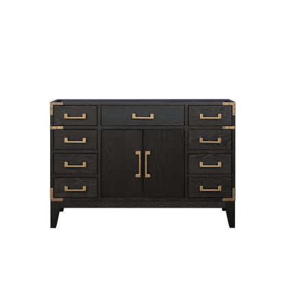 Lexora Laurel 48 in. Black Oak Single Sink Bath Vanity
