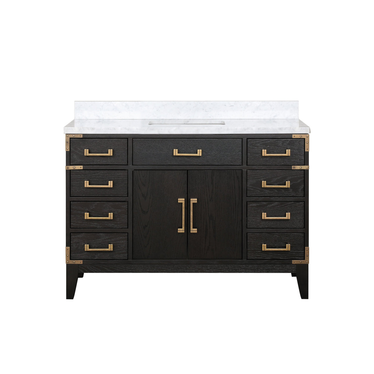 Lexora Laurel 48 in. Black Oak Single Sink Bath Vanity