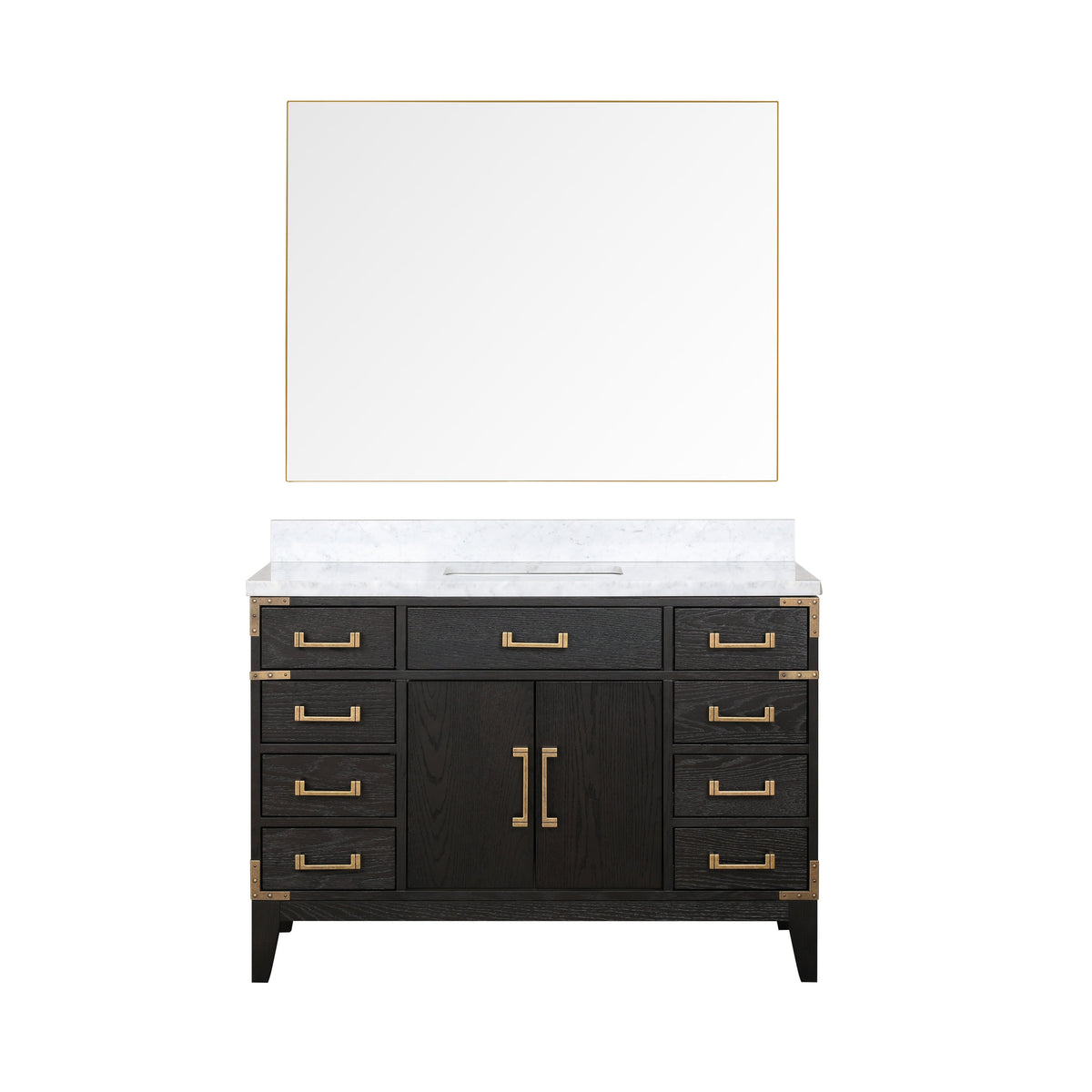 Lexora Laurel 48 in. Black Oak Single Sink Bath Vanity