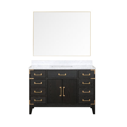 Lexora Laurel 48 in. Black Oak Single Sink Bath Vanity