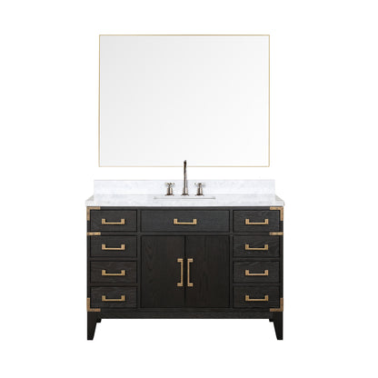 Lexora Laurel 48 in. Black Oak Single Sink Bath Vanity
