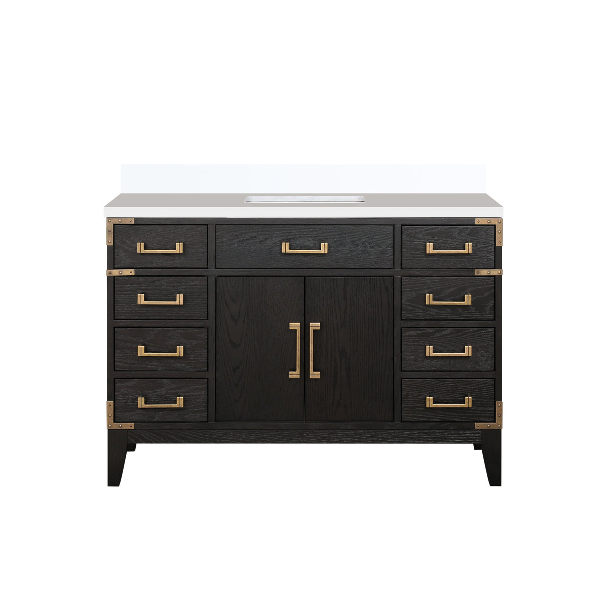 Lexora Laurel 48 in. Black Oak Single Sink Bath Vanity