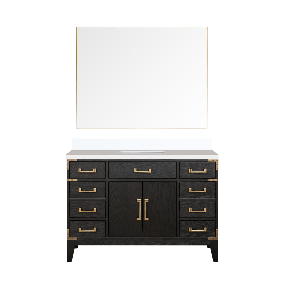 Lexora Laurel 48 in. Black Oak Single Sink Bath Vanity