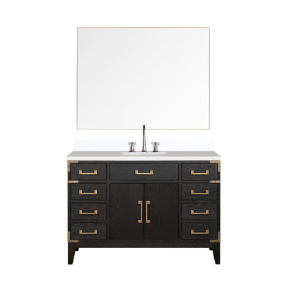 Lexora Laurel 48 in. Black Oak Single Sink Bath Vanity
