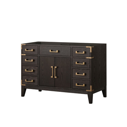 Lexora Laurel 48 in. Brown Oak Single Sink Bath Vanity