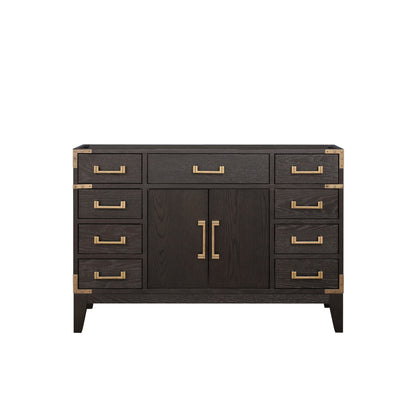 Lexora Laurel 48 in. Brown Oak Single Sink Bath Vanity
