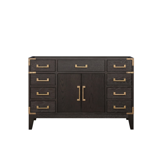 Lexora Laurel 48 in. Brown Oak Single Sink Bath Vanity