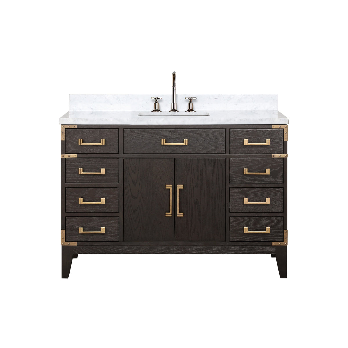 Lexora Laurel 48 in. Brown Oak Single Sink Bath Vanity