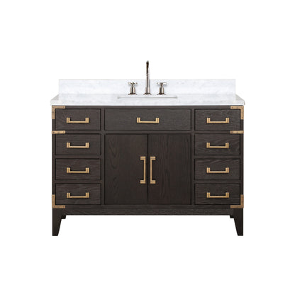 Lexora Laurel 48 in. Brown Oak Single Sink Bath Vanity