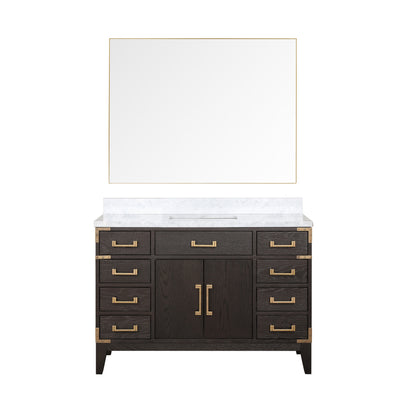 Lexora Laurel 48 in. Brown Oak Single Sink Bath Vanity