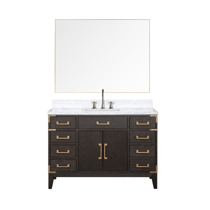 Lexora Laurel 48 in. Brown Oak Single Sink Bath Vanity