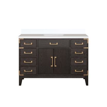 Lexora Laurel 48 in. Brown Oak Single Sink Bath Vanity