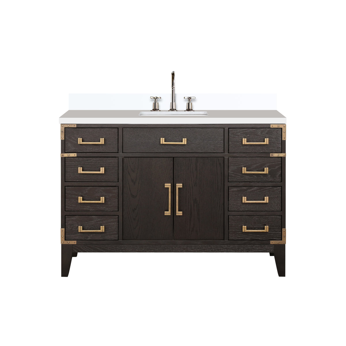 Lexora Laurel 48 in. Brown Oak Single Sink Bath Vanity