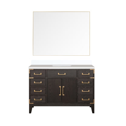 Lexora Laurel 48 in. Brown Oak Single Sink Bath Vanity