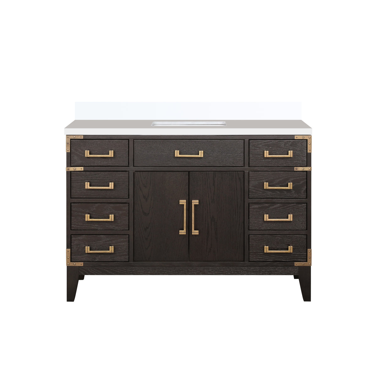 Lexora Laurel 48 in. Brown Oak Single Sink Bath Vanity