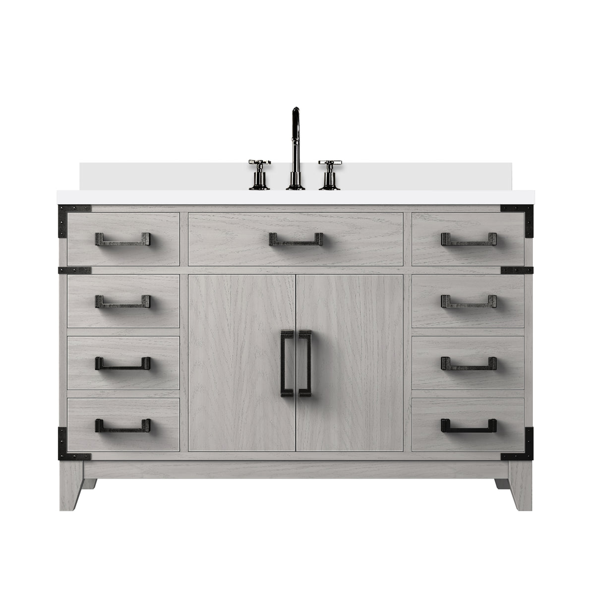 Lexora Laurel 48 in. White Oak Single Sink Bath Vanity