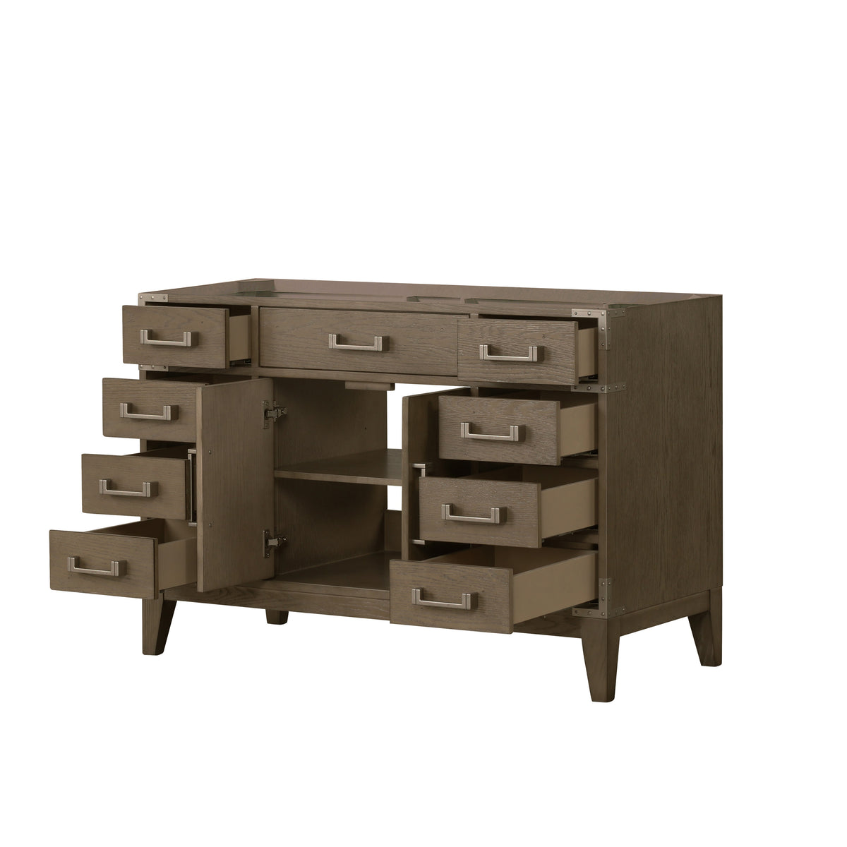 Lexora Laurel 48 in. Grey Oak Single Sink Bath Vanity
