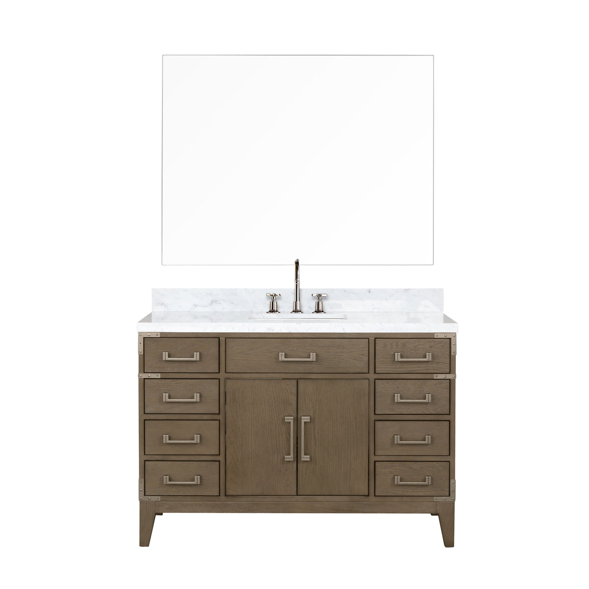 Lexora Laurel 48 in. Grey Oak Single Sink Bath Vanity