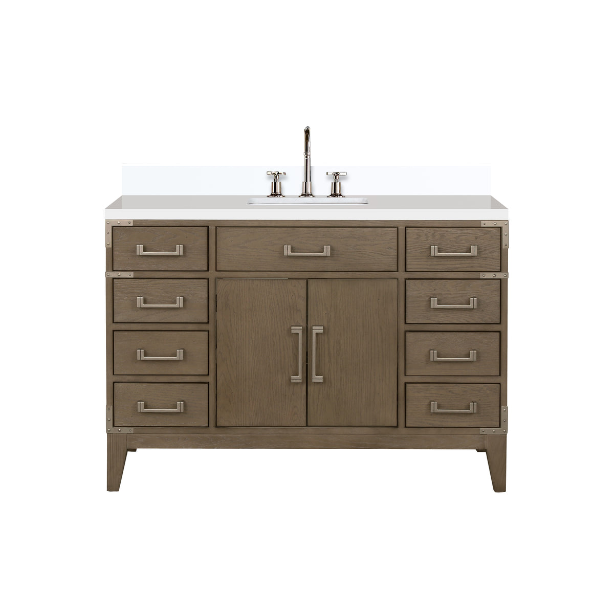 Lexora Laurel 48 in. Grey Oak Single Sink Bath Vanity