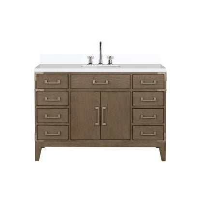 Lexora Laurel 48 in. Grey Oak Single Sink Bath Vanity