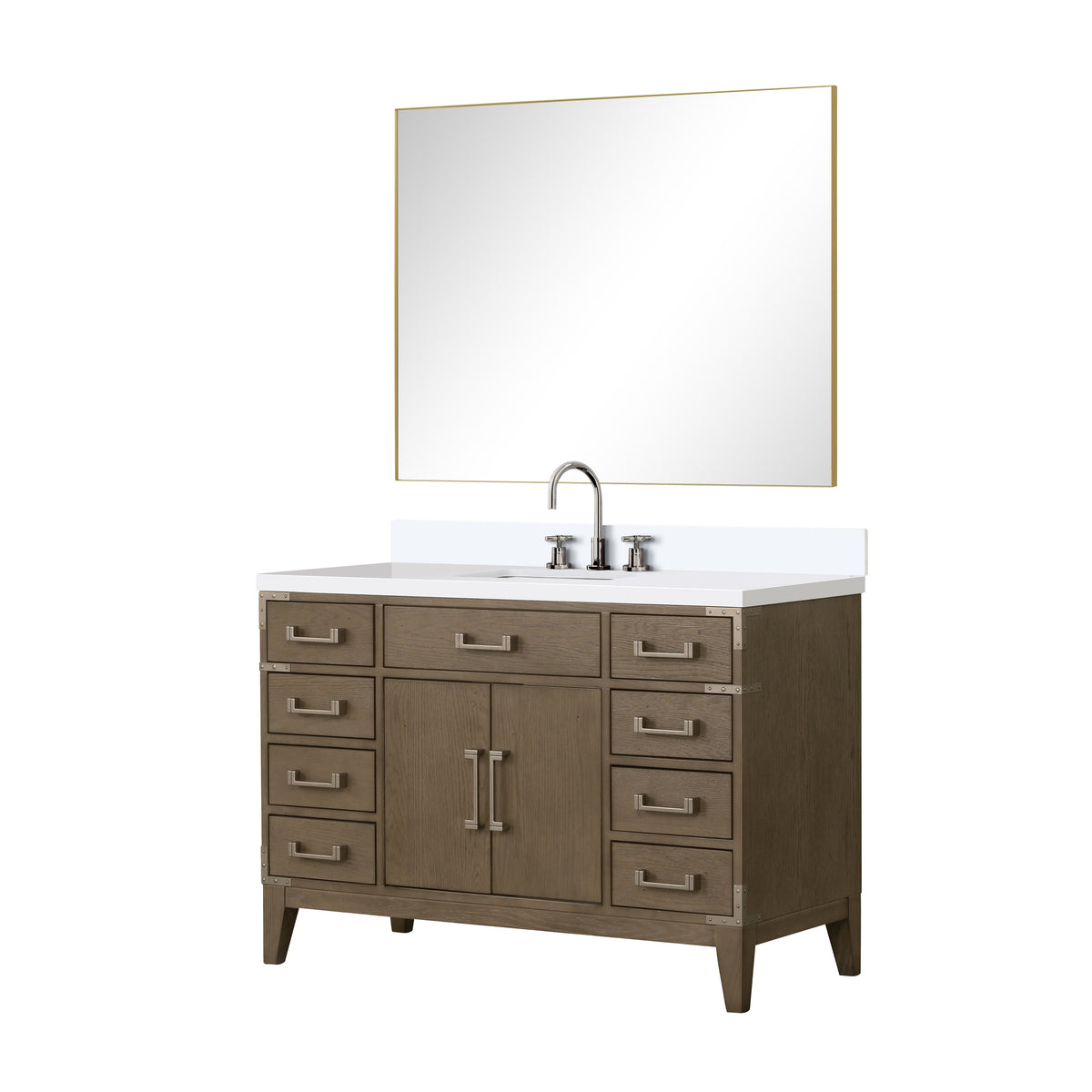 Lexora Laurel 48 in. Grey Oak Single Sink Bath Vanity