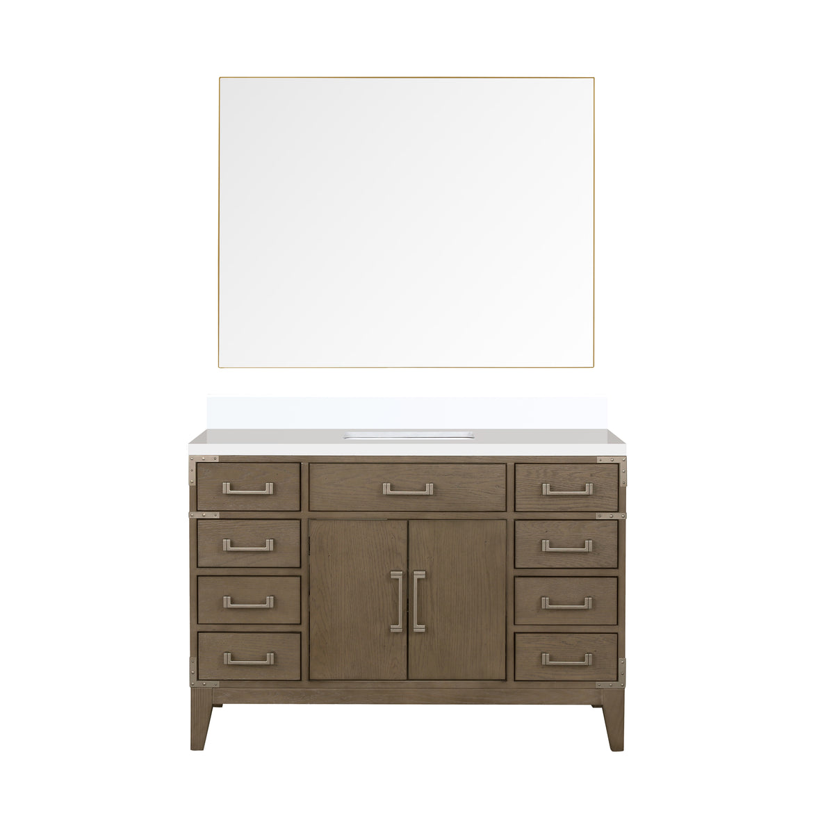 Lexora Laurel 48 in. Grey Oak Single Sink Bath Vanity