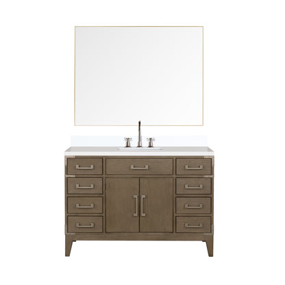 Lexora Laurel 48 in. Grey Oak Single Sink Bath Vanity