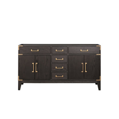 Lexora Laurel 60 in. Brown Oak Double Sink Bath Vanity