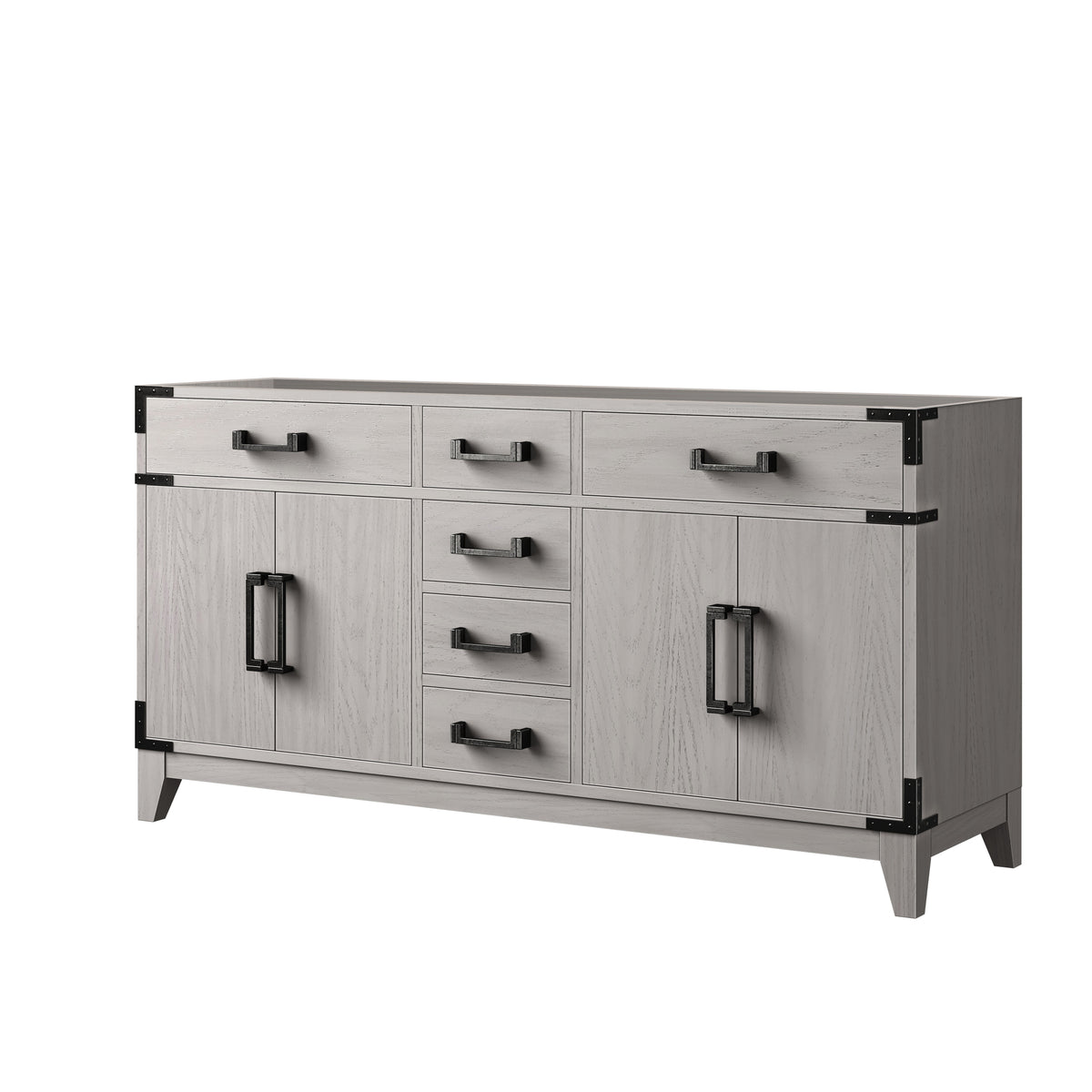 Lexora Laurel 60 in. White Oak Double Sink Bath Vanity